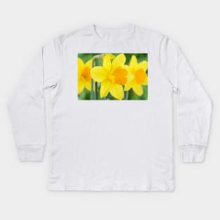 Narcissus  &#39;Armada&#39;   Division 2 Large-cupped Daffodil Kids Long Sleeve T-Shirt
